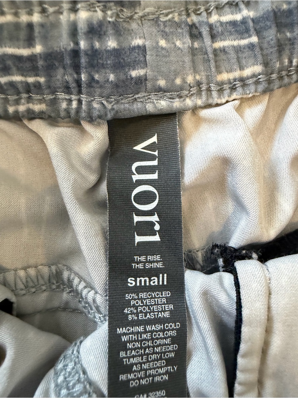 Vuori Blue Patterned Athletic Shorts - Picture 4 of 6